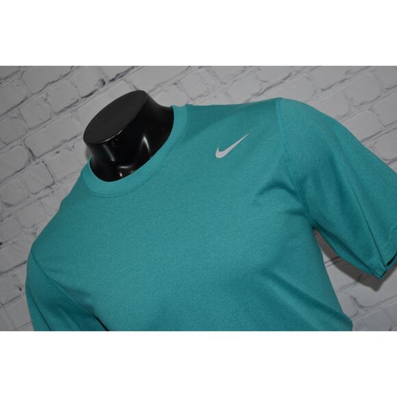 Nike Running Shirt Mens Size Large Polyester Dri-Fit Pink Blue Performance Gym - Picture 3 of 5